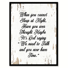 When You Cannot Sleep At Night Quote Saying Gift Ideas Home Decor Wall Art 111626