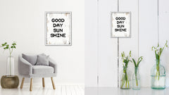 Good Day Sun Shine Vintage Saying Gifts Home Decor Wall Art Canvas Print with Custom Picture Frame