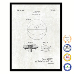1933 Inflatable Ball Old Patent Art Print on Canvas Custom Framed Vintage Home Decor Wall Decoration Great for Gifts