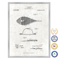 1912 Snow Shoe Old Patent Art Print on Canvas Custom Framed Vintage Home Decor Wall Decoration Great for Gifts