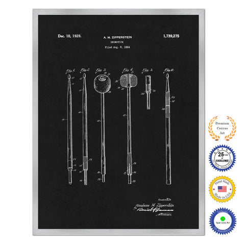 1929 Drumstick Old Patent Art Print on Canvas Custom Framed Vintage Home Decor Wall Decoration Great for Gifts