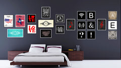 Alphabet Letter D Blue Canvas Print Black Frame Kids Bedroom Wall Décor Home Art