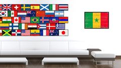Senegal Country National Flag Vintage Canvas Print with Picture Frame Home Decor Wall Art Collection Gift Ideas