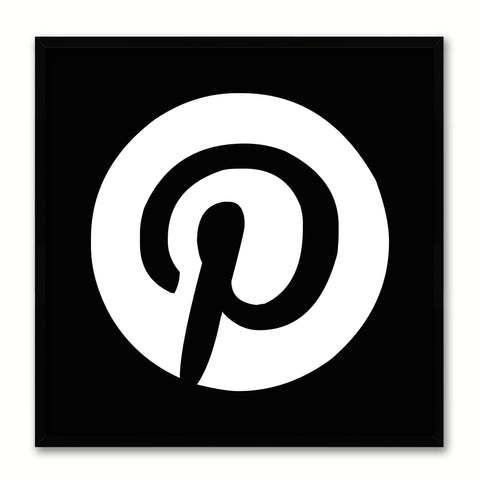 Pinterest Social Media Icon Canvas Print Picture Frame Wall Art Home Decor