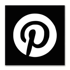Pinterest Social Media Icon Canvas Print Picture Frame Wall Art Home Decor