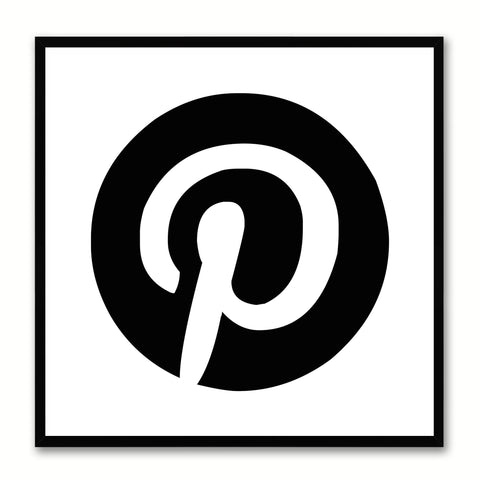 Pinterest Social Media Icon Canvas Print Picture Frame Wall Art Home Decor