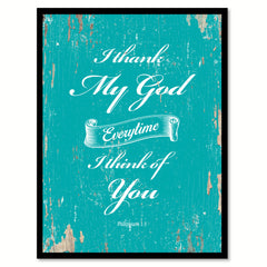 I Thank My God Quote Saying Gift Ideas Home Decor Wall Art 111527