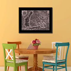 Finland Centuries Vintage Vivid Sepia Map Canvas Print, Picture Frames Home Decor Wall Art Decoration Gifts