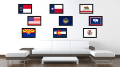 Nebraska State Flag Canvas Print with Custom Black Picture Frame Home Decor Wall Art Decoration Gifts
