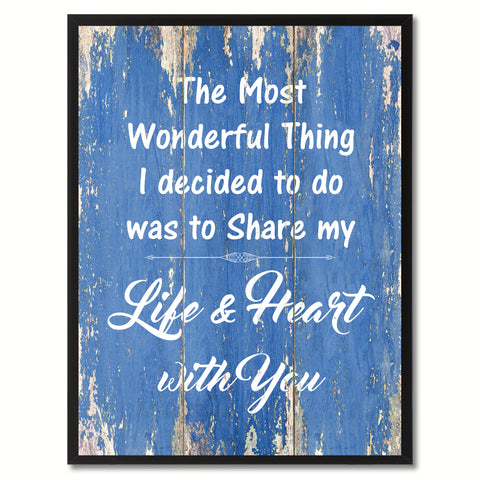 The Most Wonderful Thing Happy Quote Saying Gift Ideas Home Décor Wall Art