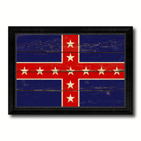 Army of Tennessee Military Flag Vintage Canvas Print with Black Picture Frame Home Decor Wall Art Decoration Gift Ideas