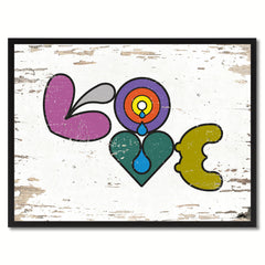 Love Beach Adult Sign Frame Gift Canvas Print Home Décor Wall Art