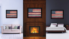 Serapis John Paul Joans Historical Revolutionary flag Texture Canvas Print with Black Picture Frame Gift Ideas Home Decor Wall Art