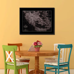 Greece Vintage Vivid Sepia Map Canvas Print, Picture Frames Home Decor Wall Art Decoration Gifts