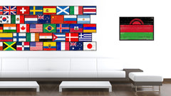 Malawi Country National Flag Vintage Canvas Print with Picture Frame Home Decor Wall Art Collection Gift Ideas