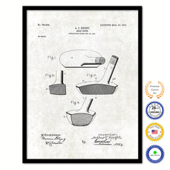 1903 Golf Club Old Patent Art Print on Canvas Custom Framed Vintage Home Decor Wall Decoration Great for Gifts