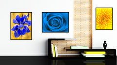 Blue Rose Flower Framed Canvas Print Home Décor Wall Art