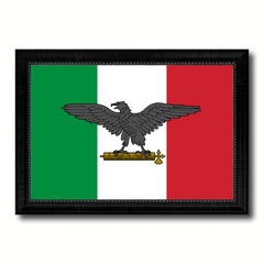Italy War Eagle Italian Flag Canvas Print Black Picture Frame Gifts Home Decor Wall Art