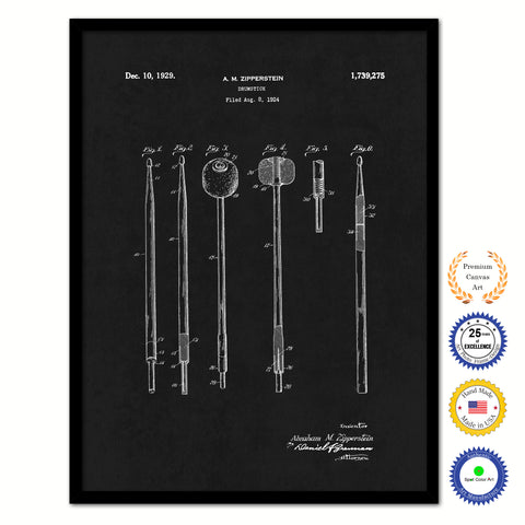 1929 Drumstick Old Patent Art Print on Canvas Custom Framed Vintage Home Decor Wall Decoration Great for Gifts