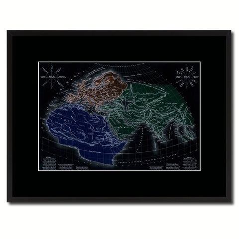 World In The Time Of Ptolomy Vintage Vivid Color Map Canvas Print, Picture Frame Home Decor Wall Art Office Decoration Gift Ideas