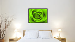 Green Rose Flower Framed Canvas Print Home Décor Wall Art