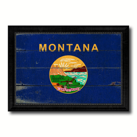 Montana State Vintage Map Gifts Home Decor Wall Art Office Decoration