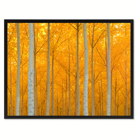Autumn Road Yellow Landscape Photo Canvas Print Pictures Frames Home Décor Wall Art Gifts