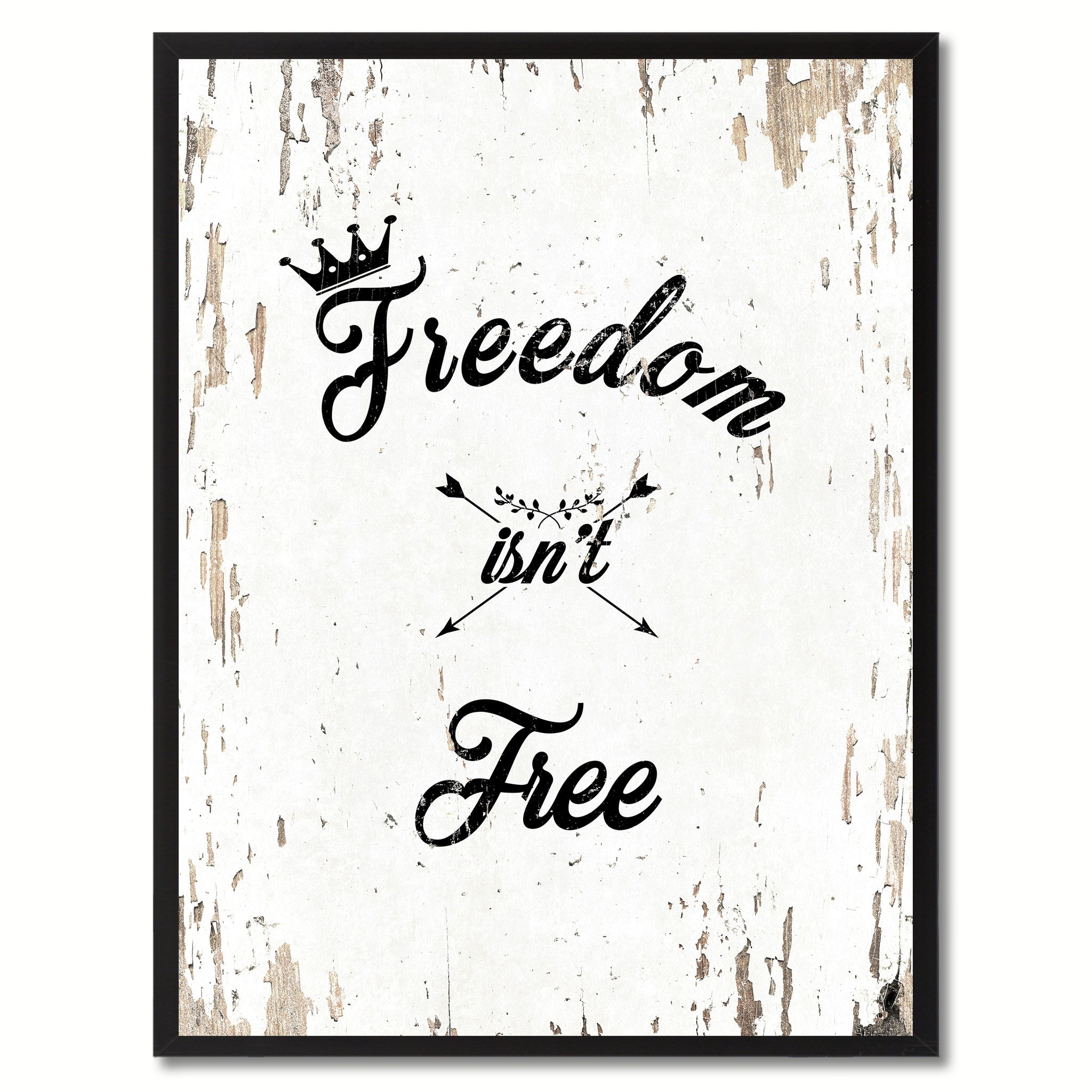 Freedom isn't free Inspirational Quote Saying Gift Ideas Home Decor Wall Art
