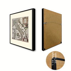 Italy Vintage Antique Map Wall Art Home Decor Gift Ideas Canvas Print Custom Picture Frame