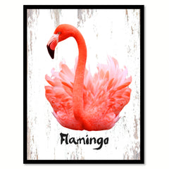 Flamingo Bird Canvas Print, Black Picture Frame Gift Ideas Home Decor Wall Art Decoration