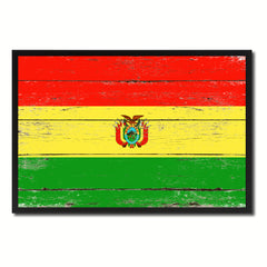 Bolivia Country National Flag Vintage Canvas Print with Picture Frame Home Decor Wall Art Collection Gift Ideas