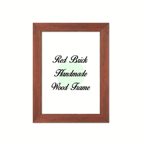 Red Brick Wood Frame Wholesale Farmhouse Shabby Chic Picture Photo Poster Art Home Decor