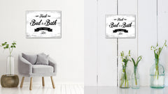 Fresh Bed & Bath Vintage Sign Gifts Home Decor Wall Art Canvas Print with Custom Picture Frame