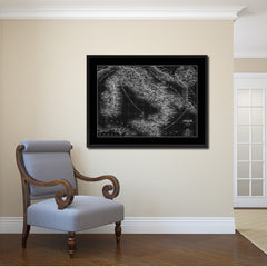 Italy Rome Vintage Monochrome Map Canvas Print, Gifts Picture Frames Home Decor Wall Art