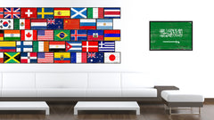 Saudi Arabia Country National Flag Vintage Canvas Print with Picture Frame Home Decor Wall Art Collection Gift Ideas
