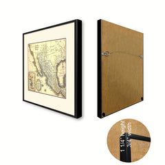 Mexico Vintage Antique Map Wall Art Home Decor Gift Ideas Canvas Print Custom Picture Frame