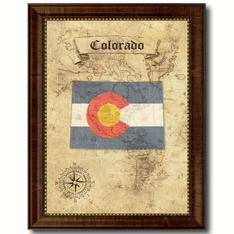 Colorado State Vintage Map Home Decor Wall Art Office Decoration Gift Ideas