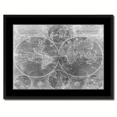 Johann Baptist Homann Vintage Monochrome Map Canvas Print, Gifts Picture Frames Home Decor Wall Art