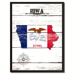 Iowa State Flag Gifts Home Decor Wall Art Canvas Print Picture Frames