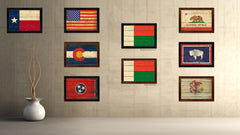 Madagascar Country Flag Vintage Canvas Print with Black Picture Frame Home Decor Gifts Wall Art Decoration Artwork