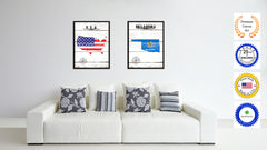 Oklahoma State Flag Gifts Home Decor Wall Art Canvas Print Picture Frames