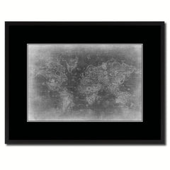 Ancient World Vintage Monochrome Map Canvas Print, Gifts Picture Frames Home Decor Wall Art