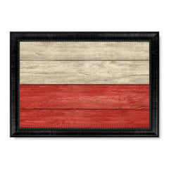 Poland Country Flag Texture Canvas Print with Black Picture Frame Home Decor Wall Art Decoration Collection Gift Ideas
