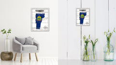 Vermont Flag Gifts Home Decor Wall Art Canvas Print with Custom Picture Frame