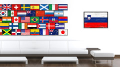 Slovenia Country National Flag Vintage Canvas Print with Picture Frame Home Decor Wall Art Collection Gift Ideas