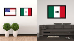 Texas 1824 ALAMO Historical Battle Military Flag Canvas Print Black Picture Frame Gifts Home Decor Wall Art