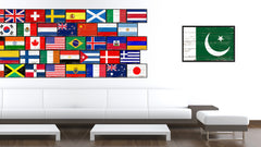 Pakistan Country National Flag Vintage Canvas Print with Picture Frame Home Decor Wall Art Collection Gift Ideas