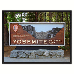 Yosemite National Park Sign Landscape Photo Canvas Print Pictures Frames Home Décor Wall Art Gifts