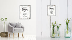 Today's menu just eat it Quote Saying Canvas Print with Picture Frame Home Decor Wall Art, White Wash