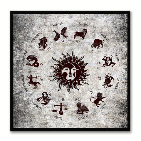 Zen Horoscope Astrology Canvas Print Picture Frame Home Decor Wall Art Gift